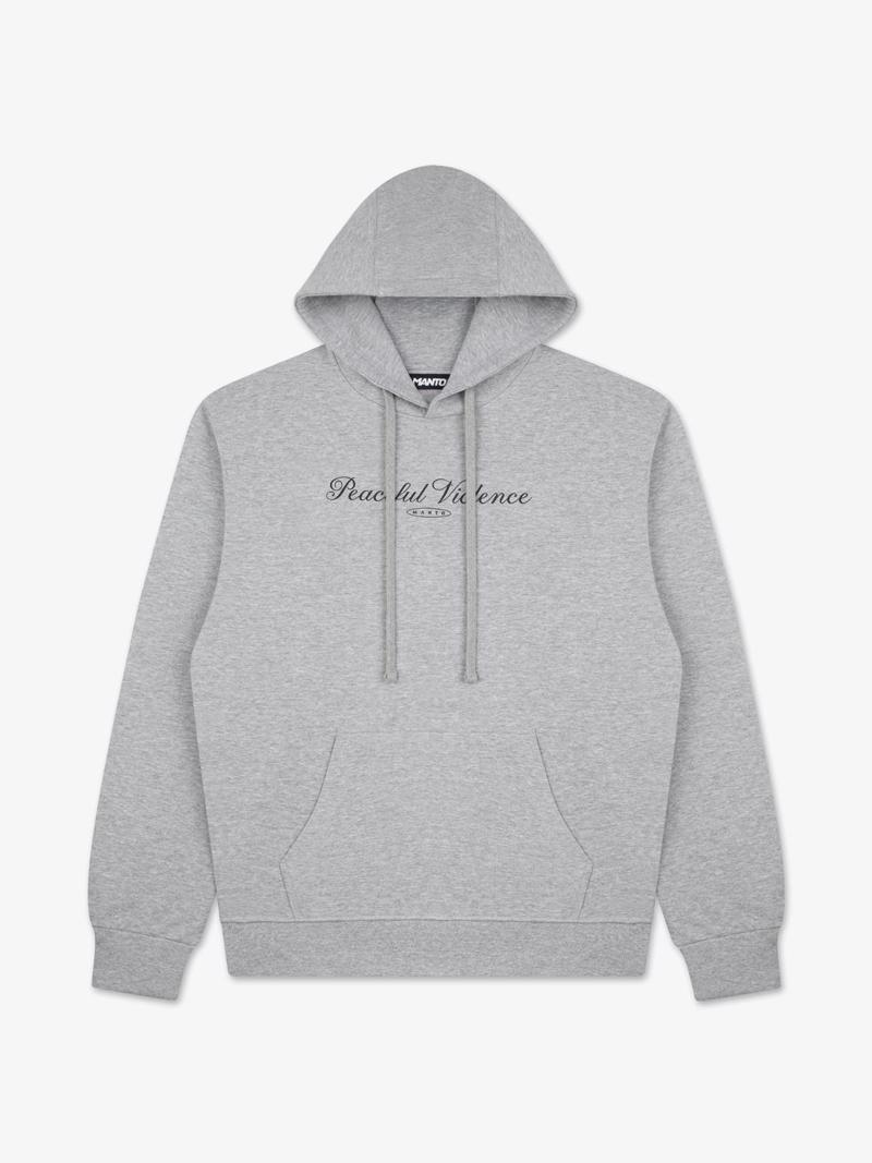 MANTO hoodie peacefull violence - grey